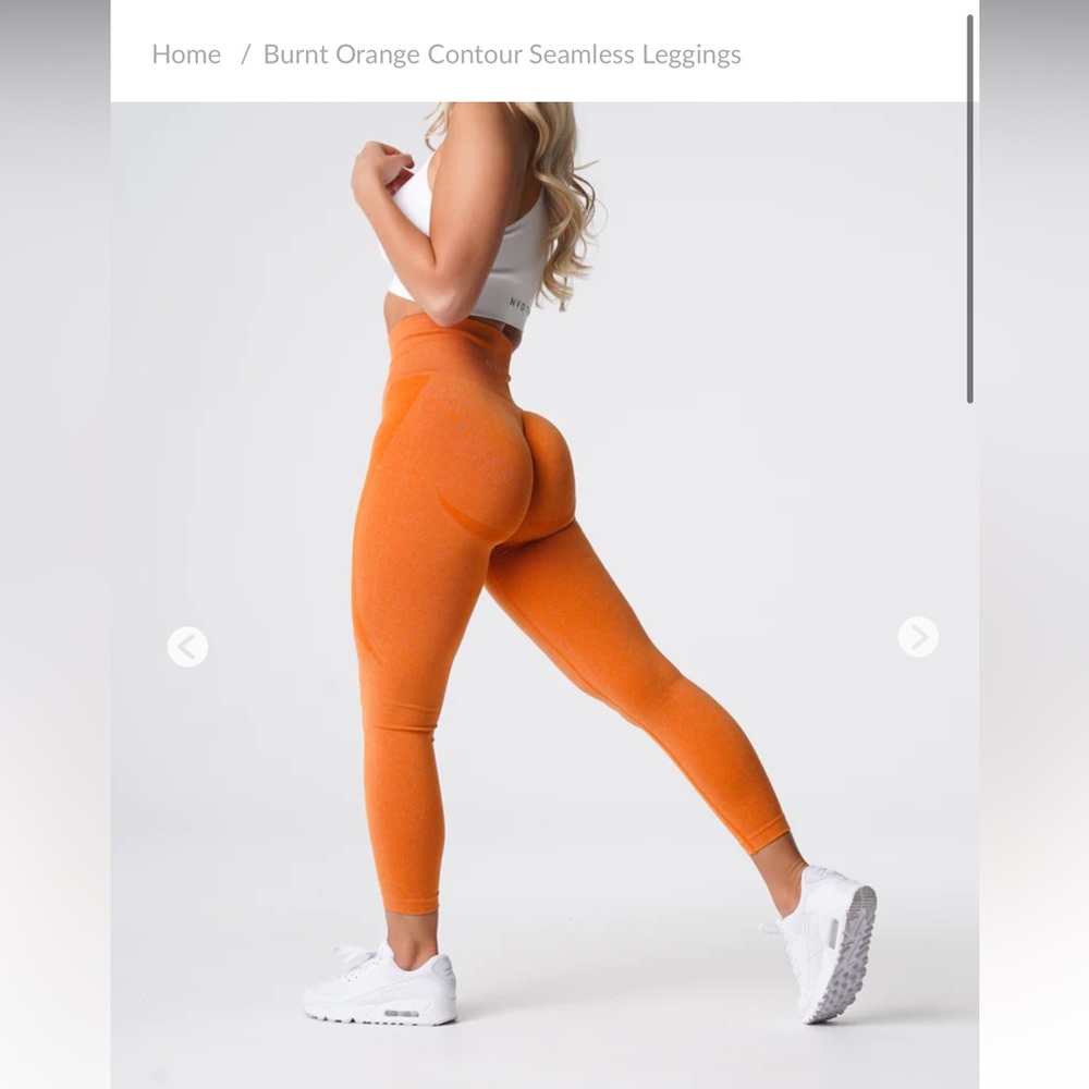 NVGTN burnt orange contour seamless leggings